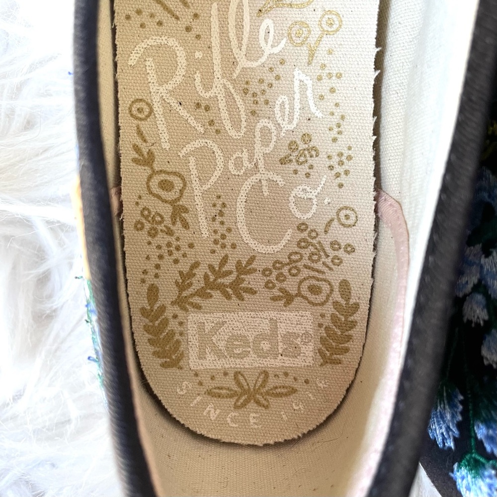Keds Black Floral Embroidered Sneakers - Picture 11 of 16